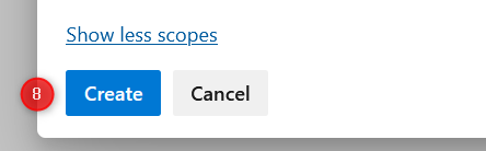 Shows how to finally create the configured PAT